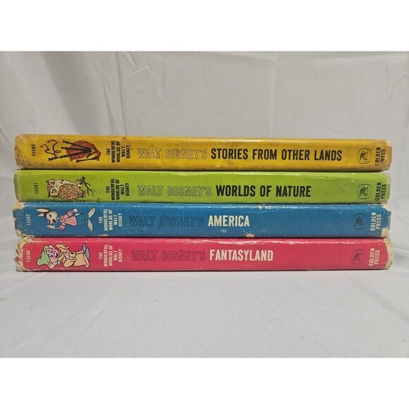 VTG The Wonderful Worlds of Walt Disney 4 Book Set Golden Press 1965 - Picture 10 of 11